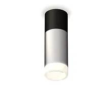 Светильник накладной Techno spot XS6324062 Ambrella light серебряный 1 лампа, основание чёрное в стиле современный круглый