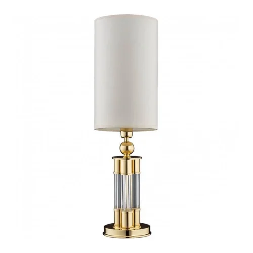 Настольная лампа Lea LEA-LG-1(Z/A) Kutek белая 1 лампа, основание золотое металл в стиле американский 