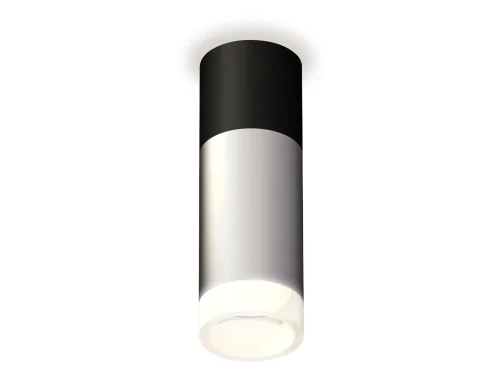 Светильник накладной Techno spot XS6324062 Ambrella light серебряный 1 лампа, основание чёрное в стиле современный круглый