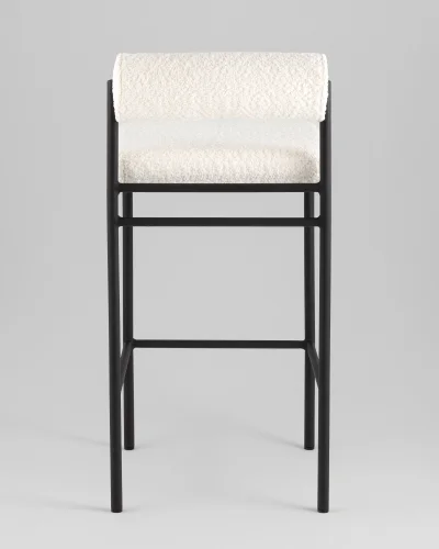 Стул полубарный Балла букле молочный УТ000041907 Stool Group, молочный/букле, ножки/металл/чёрный, размеры - ***** фото 4 Стул полубарный Балла букле молочный УТ000041907 Stool Group, молочный/букле, ножки/металл/чёрный, размеры - ***** фото 4