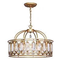 Люстра подвесная Royalty 2021-8P Favourite прозрачная на 8 ламп, основание золотое в стиле классика 