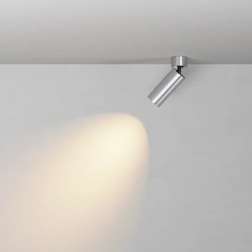 Светильник потолочный Фокус / FOCUS LED 12 Вт 2700 К 50° C055CL-L12W2.7K-W-PT Maytoni платина ЛЕД в стиле хай-тек современный трубочки фото 4 Светильник потолочный Фокус / FOCUS LED 12 Вт 2700 К 50° C055CL-L12W2.7K-W-PT Maytoni платина ЛЕД в стиле хай-тек современный трубочки фото 4