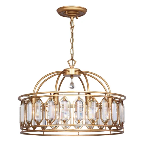 Люстра подвесная Royalty 2021-8P Favourite прозрачная на 8 ламп, основание золотое в стиле классический 