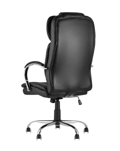 Кресло руководителя TopChairs Ultra NEW, черное УТ000008064 Stool Group, чёрный/экокожа, ножки/металл/хром, размеры - 1150*1230***610*750 фото 4