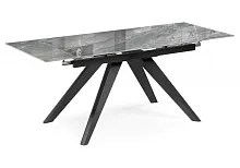 Керамический стол Морсби 140(200)х80х80 оробико / черный 588046 Woodville столешница серая из керамика