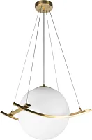 Светильник подвесной Swing 10424/300 LOFT IT белый на 1 лампу, основание бронзовое в стиле современный 