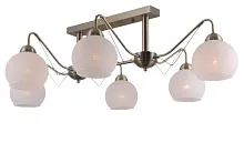 Люстра потолочная 76020/6C ANTIQUE Natali Kovaltseva белая на 6 ламп, основание бронзовое в стиле классический Люстра потолочная 76020/6C ANTIQUE Natali Kovaltseva белая на 6 ламп, основание бронзовое в стиле классический