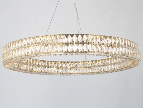 Люстра подвесная 10124+18/S gold Newport прозрачная на 22 лампы, основание золотое в стиле современный  фото 2