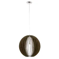 Светильник подвесной COSSANO 94636 Eglo коричневый 1 лампа, основание серое никель в стиле современный 