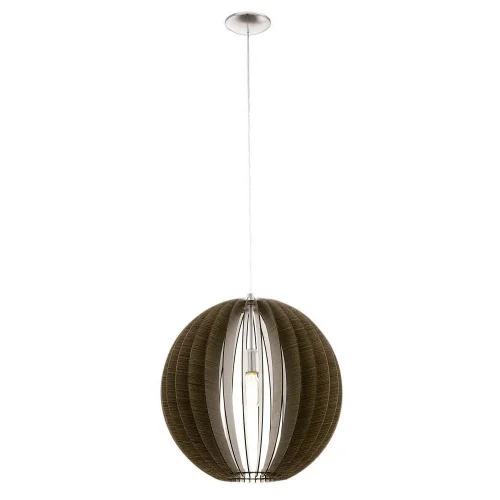 Светильник подвесной COSSANO 94636 Eglo коричневый 1 лампа, основание серое никель в стиле современный 