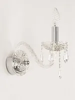 Бра 104B/1/165 Ni Bohemia Ivele Crystal без плафона 1 лампа, основание прозрачное никель в стиле классический drops