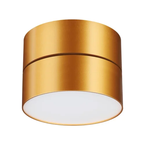 Светильник накладной LED Prometa 358751 Novotech матовый золото на 1 лампу, основание матовое золото в стиле современный круглый фото 6