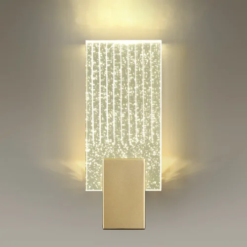 Бра LED Ricci 4362/5WL Odeon Light прозрачный на 1 лампа, основание золотое в стиле хай-тек  фото 4