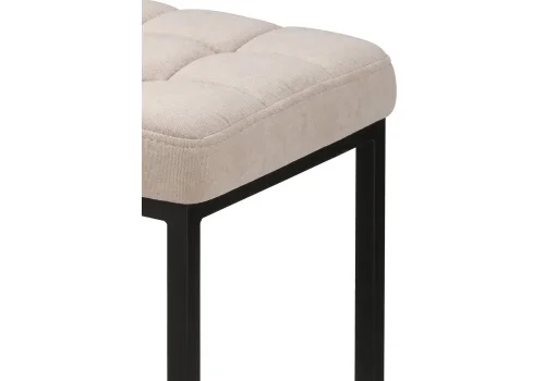 Барный стул Лофт ткань канди крем / черный матовый 432936 Woodville, кремовый/ткань, ножки/металл/чёрный, размеры - ****340*340 фото 3