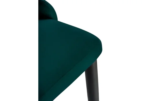 Стул на металлокаркасе Kora green / black 15096 Woodville, зелёный/велюр, ножки/металл/чёрный, размеры - ****470*570 фото 7