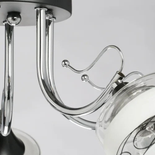 Люстра потолочная Олимпия 106010705 DeMarkt прозрачная на 5 ламп, основание чёрное в стиле современный  фото 11