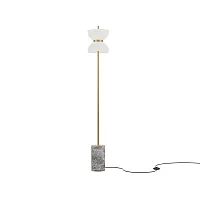 Торшер LED Kyoto MOD178FL-L11G3K Maytoni  белый 1 лампа, основание золотое серое в стиле модерн арт-деко
