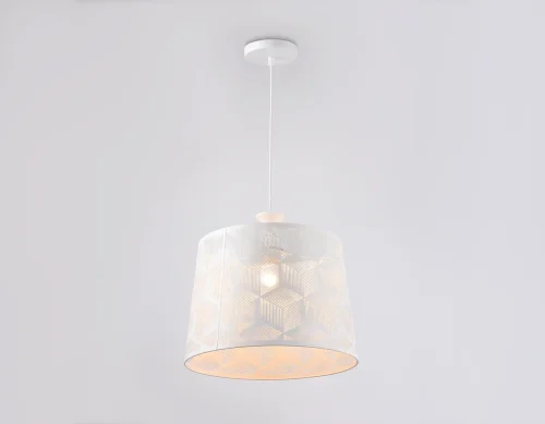 Светильник подвесной TR8437 Ambrella light белый 1 лампа, основание белое в стиле кантри прованс современный  фото 4