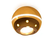 Светильник накладной Techno spot XS1105011 Ambrella light золотой жёлтый 1 лампа, основание золотое жёлтое в стиле современный круглый