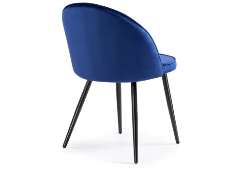 Стул на металлокаркасе Dodo blue 11944 Woodville, синий/велюр, ножки/металл/чёрный, размеры - ****520*550 фото 4