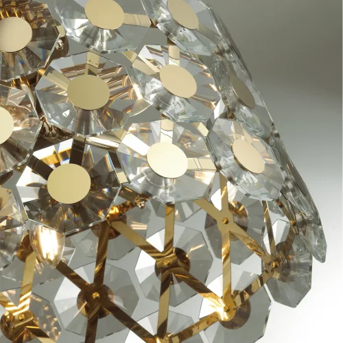 Люстра подвесная Tokata 4974/6 Odeon Light прозрачная на 6 ламп, основание золотое в стиле современный  фото 4