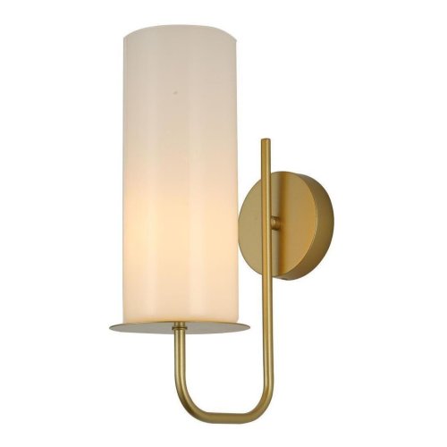 Бра Prometeo 2923-1W F-promo белый на 1 лампа, основание золотое в стиле минимализм 