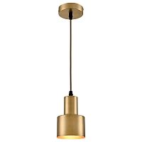 Светильник подвесной 481-406-01 Velante матовый золото на 1 лампу, основание матовое золото в стиле лофт современный 