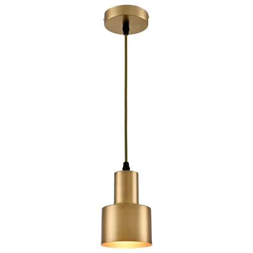 Светильник подвесной 481-406-01 Velante матовый золото на 1 лампу, основание матовое золото в стиле лофт современный Светильник подвесной 481-406-01 Velante матовый золото на 1 лампу, основание матовое золото в стиле лофт современный