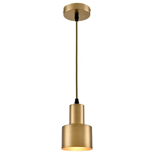 Светильник подвесной 481-406-01 Velante матовый золото на 1 лампу, основание матовое золото в стиле лофт современный Светильник подвесной 481-406-01 Velante матовый золото на 1 лампу, основание матовое золото в стиле лофт современный