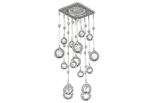 Светильник точечный Tayo GU10.5.14.8x8.104 N Dio D'Arte прозрачный на 1 лампу, основание серебряное в стиле классический 