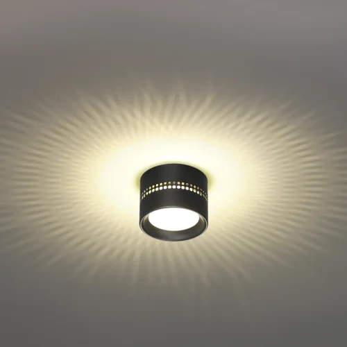 Светильник накладной Real 6610/1C Odeon Light чёрный 1 лампа, основание чёрное в стиле хай-тек отражённый свет фото 3