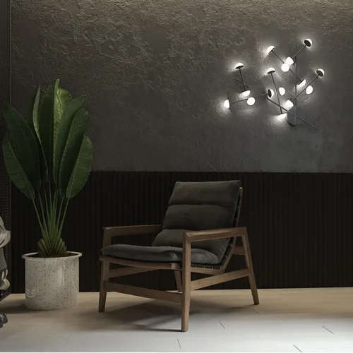 Настенный светильник HILVI WALL L83 Pink 209183-26 ImperiumLoft белый на 16 ламп, основание розовое в стиле современный фото 16