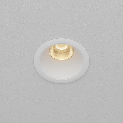 Светильник точечный LED Dip DL123-10W-3K-W Maytoni белый на 1 лампу, основание белое в стиле современный круглый фото 3