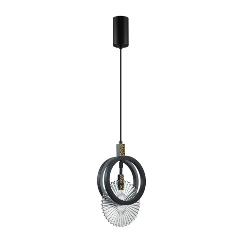 Светильник подвесной LED Mercury 5421/17L Odeon Light прозрачный на 1 лампу, основание чёрное в стиле хай-тек современный 