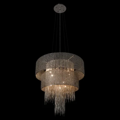 Люстра подвесная Opera 10406/660 LOFT IT никель на 10 ламп, основание никель в стиле арт-деко фото 4