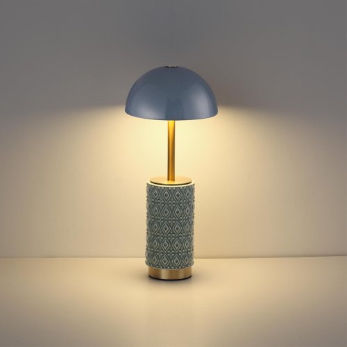 Настольная лампа LED Lulu 5452/5TLA Odeon Light синяя на 1 лампу, основание латунь синее керамика металл в стиле классический современный аккумулятор фото 5