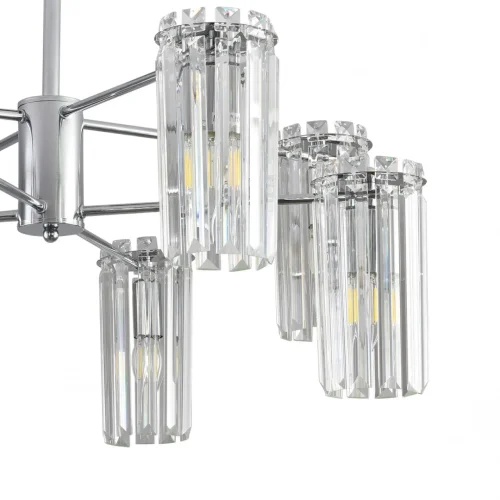 Люстра потолочная хрустальная Favla 8348/8C Lumion прозрачная на 8 ламп, основание хром в стиле классический фото 6 Люстра потолочная хрустальная Favla 8348/8C Lumion прозрачная на 8 ламп, основание хром в стиле классический фото 6