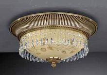 Люстра потолочная  PL 6306/3 Reccagni Angelo жёлтая на 3 лампы, основание золотое в стиле классический 