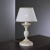 Настольная лампа P 9660 P Reccagni Angelo белая 1 лампа, основание белое латунь в стиле классический 