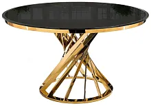Стол стеклянный Twist gold / black
  11642 Woodville столешница чёрная из стекло