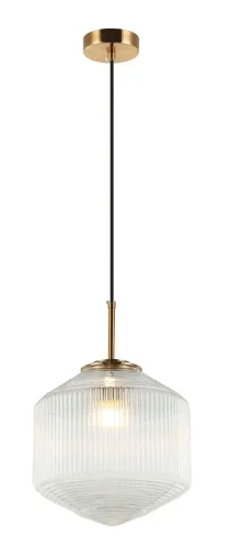 Светильник подвесной Elton 2096/00/01P Stilfort прозрачный 1 лампа, основание бронзовое в стиле современный выдувное