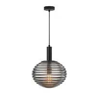 Светильник подвесной Reels MOD268PL-01B Maytoni серый 1 лампа, основание чёрное в стиле лофт современный 