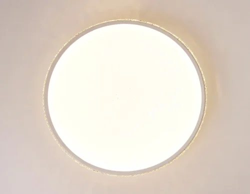 Светильник потолочный LED с пультом Orbital Crystal FF70 Ambrella light белый 1 лампа, основание белое в стиле современный хай-тек с пультом фото 6
