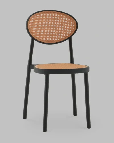 Стул Junie, пластиковый, чёрный УТ000040846 Stool Group, коричневый/пластик, ножки/металл/коричневый, размеры - *870**** фото 2
