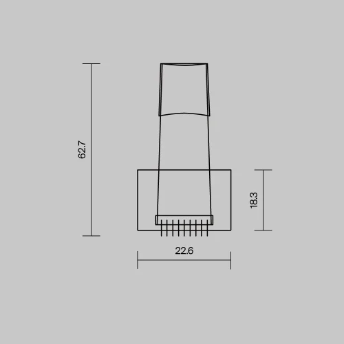 Комплект креплений (для профиля 50×35) 4 шт., ALM-5035T-MT 642036 Maytoni цвет LED K, световой поток Lm фото 2