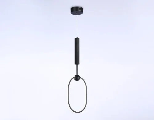 Светильник подвесной LED с пультом FL10577 Ambrella light чёрный 1 лампа, основание чёрное в стиле современный хай-тек с пультом фото 3