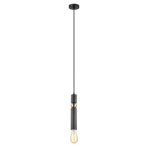 Светильник подвесной Truman GRLSP-8145 Lussole без плафона 1 лампа, основание чёрное в стиле классика 