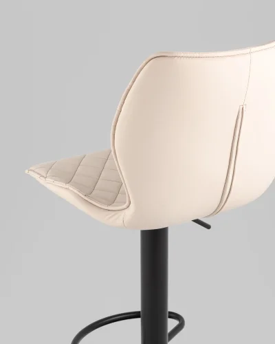 Стул барный Dome, экокожа, светло-серый (набор 2 шт) УТ000039937 Stool Group, серый/экокожа, ножки//чёрный, размеры - ****445*520 фото 3