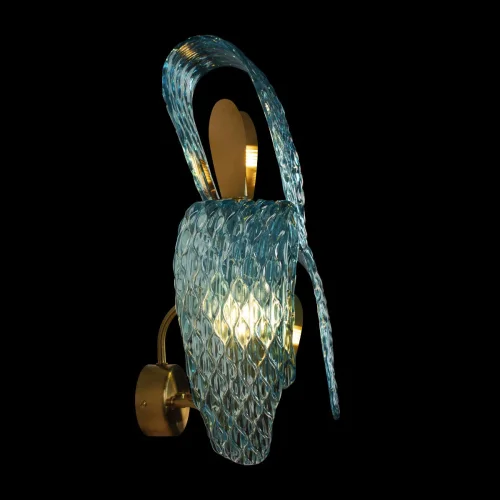 Бра Lirio 10214/3W LOFT IT голубой на 3 лампы, основание золотое в стиле современный  фото 4