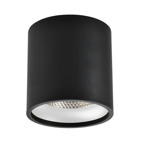 Светильник накладной LED ST165.432.12 ST-Luce чёрный на 1 лампу, основание чёрное в стиле современный круглый
